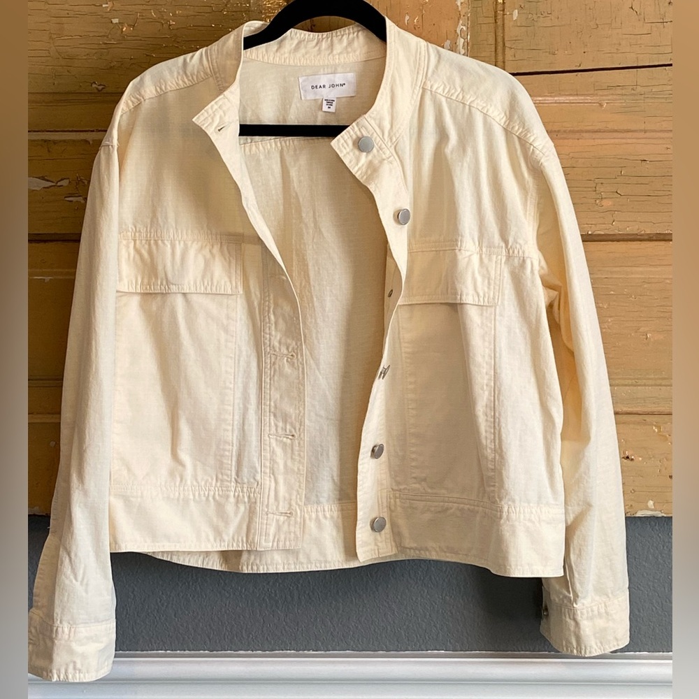 Anthropologie Butter Yellow Jean Jacket